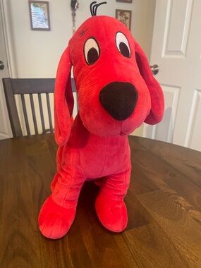 Red Plush Dog Toy - Soft Stuffed Pet Toy